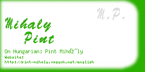 mihaly pint business card